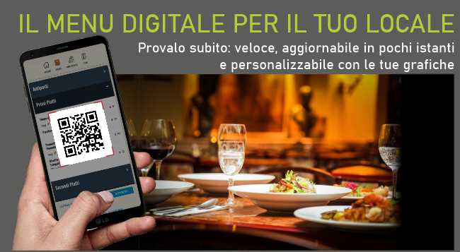 Il menu digitale per il tuo locale